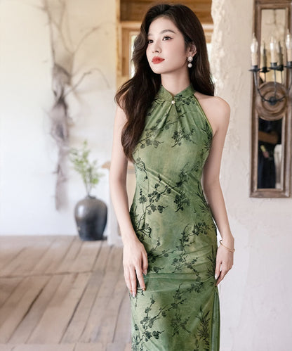 Green Old Shanghai Cheongsam