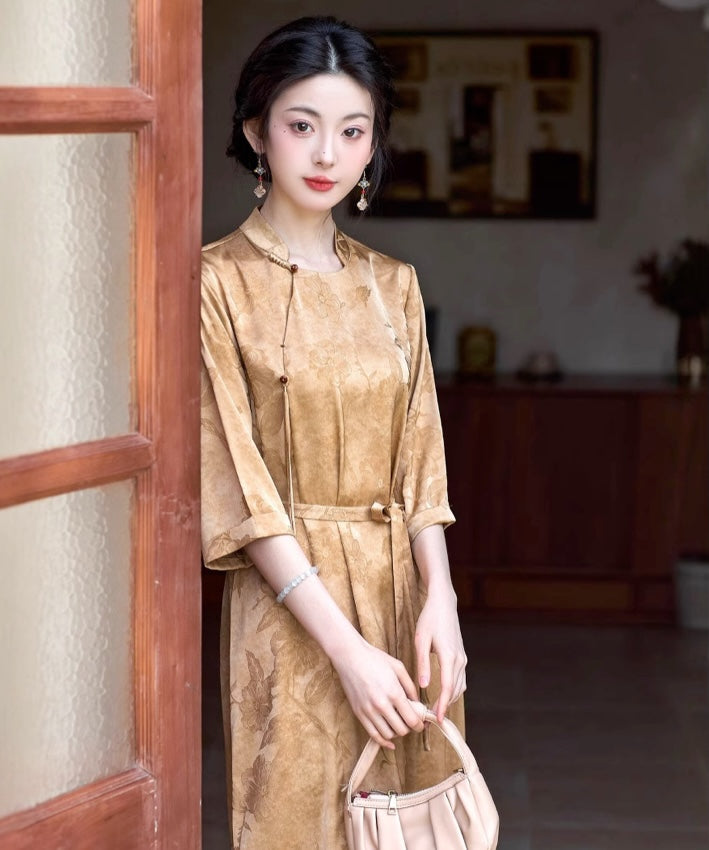 Lady Wen's Mandarin Collar Dress