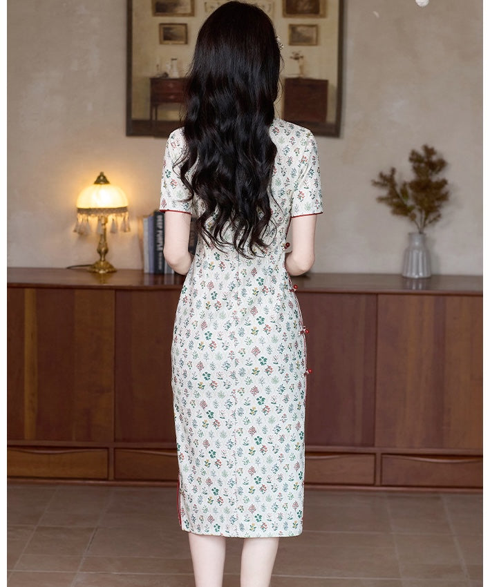 Spring Garden Ivory Cheongsam