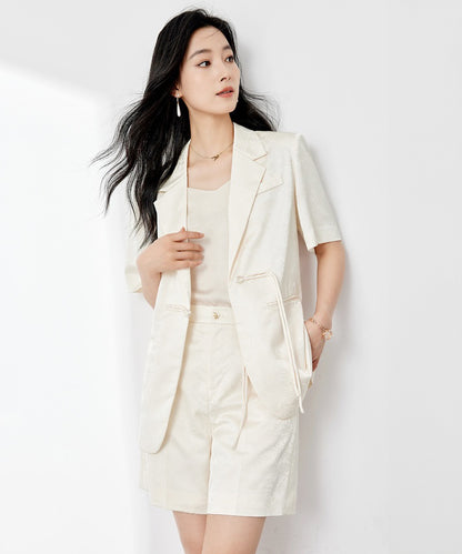 Silk Road Oriental Blazer + Shorts Set