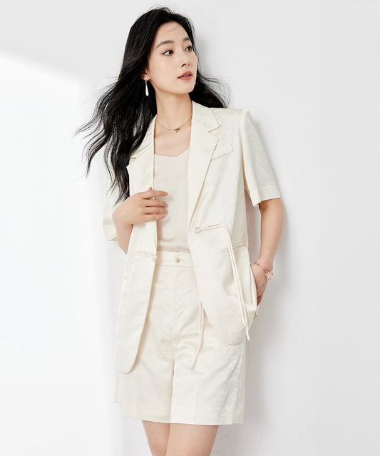 Silk Road Oriental Blazer + Shorts Set