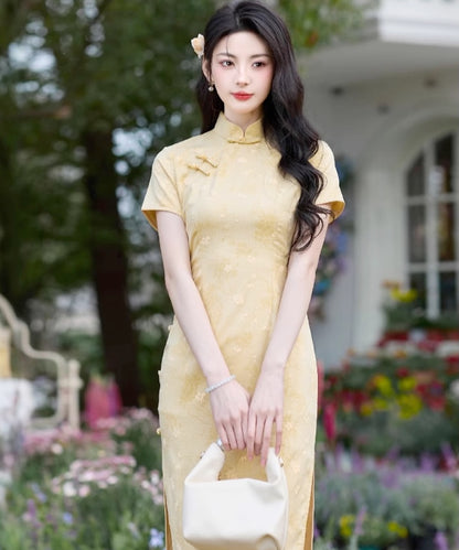 Tian Tian's Yellow Cheongsam