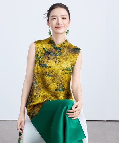 Yu Fei's Cheongsam Vest Top and Jade Skirt