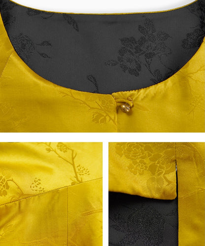 Imperial Bloom Jacquard Mandarin Jacket