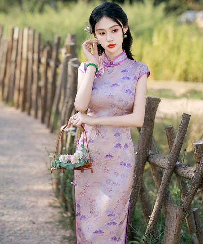 Qiqi's Purple Cheongsam