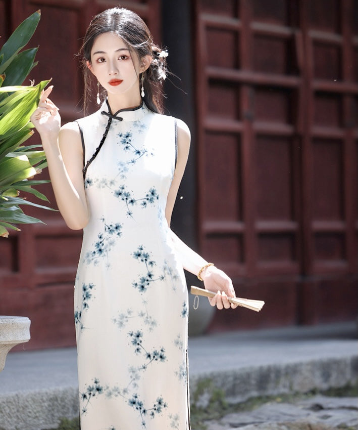 Feng Ning Sleeveless Maxi Cheongsam