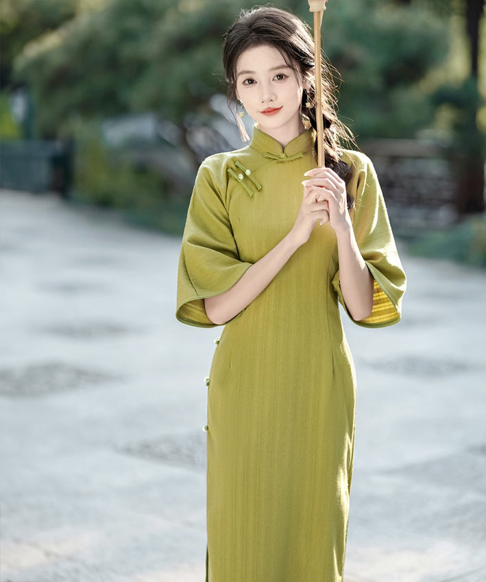 Ruoni Mid Sleeves Cheongsam