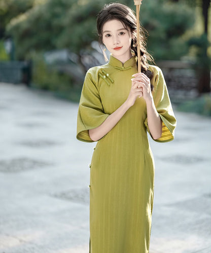 Ruoni Mid Sleeves Cheongsam