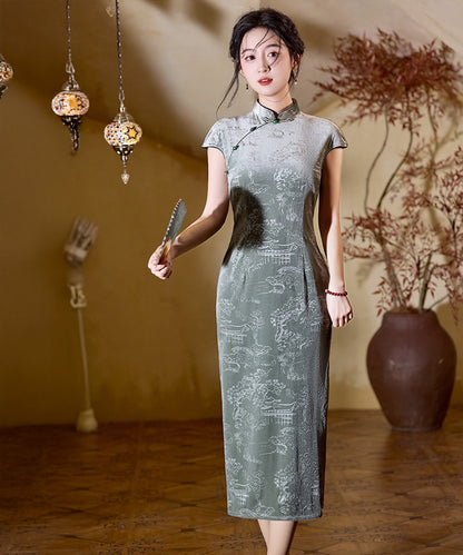 Velvety Emerald Cheongsam