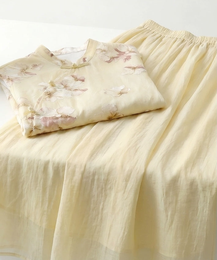 Elysian Bloom Top & Skirt Set