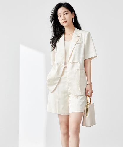 Silk Road Oriental Blazer + Shorts Set