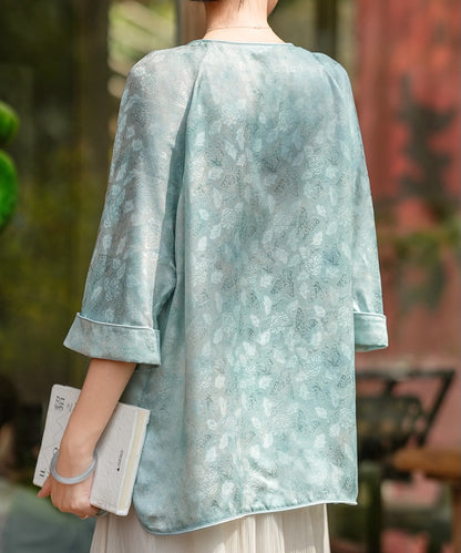 Soft Verdure Silk Cheongsam Top