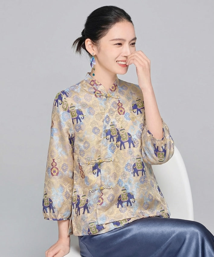 Celestial Caravan Cheongsam Blouse