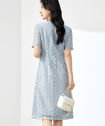 Elena Lace Button Midi Dress