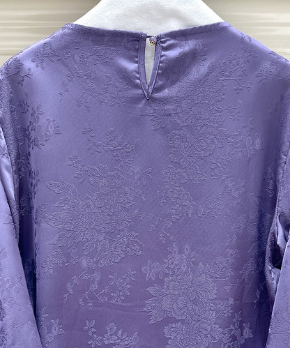 Lavender Bloom Jacquard Top