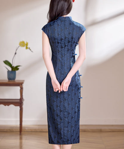 Midnight Lattice Cheongsam