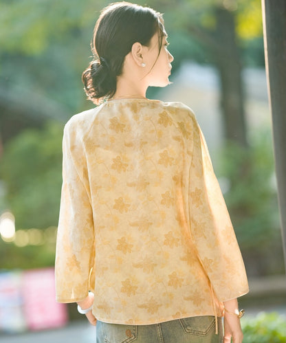 Lumiere Floral Silk Cheongsam Blouse