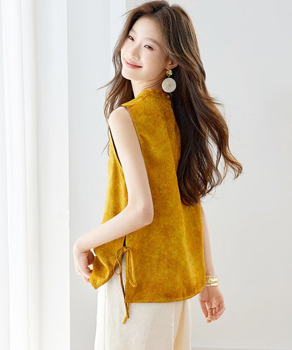 Solenne Mandarin Collar Top