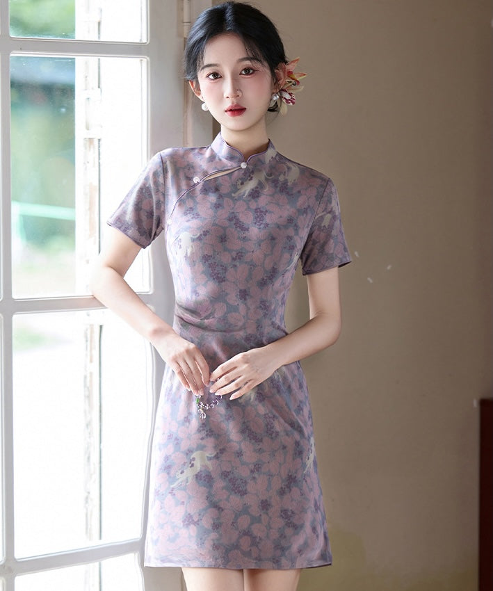 Midnight Peony Cheongsam