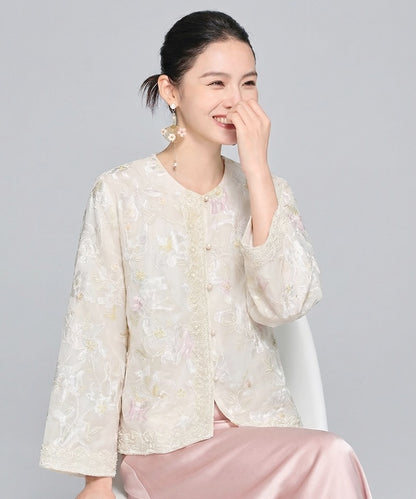 Golden Bloom Lace Cheongsam Jacket