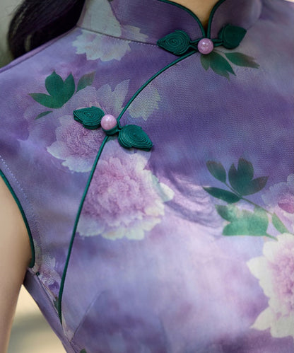 Midnight Peony Cheongsam