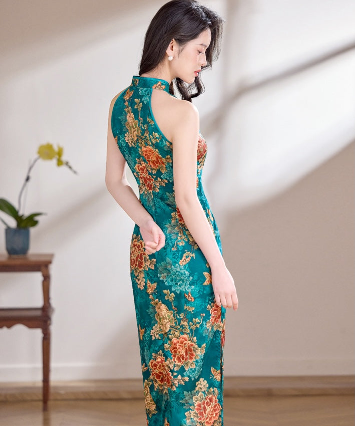 Emerald Peony Cheongsam
