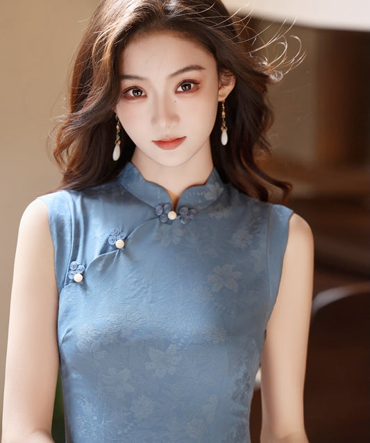 Azure Willow Cheongsam