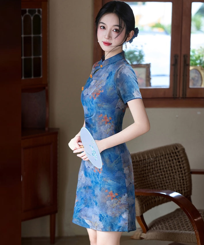 Midnight Peony Cheongsam