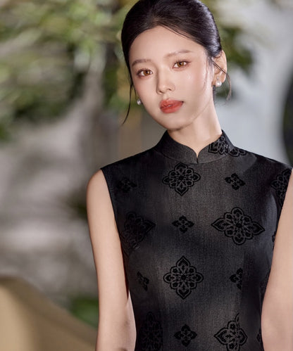 Yifei  Black Cheongsam