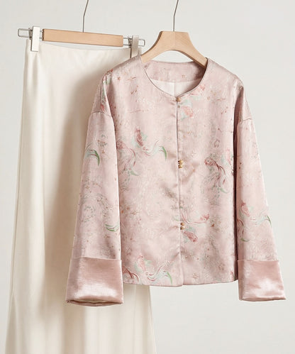 Blush Satin Cheongsam Jacket Top