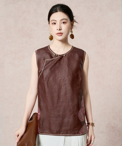 Cinnamon Arc Silk Cheongsam Top