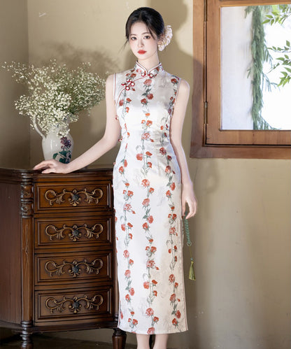 Ivory Rose Vine Cheongsam
