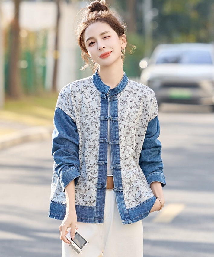 Indigo Garden Cheongsam Jacket