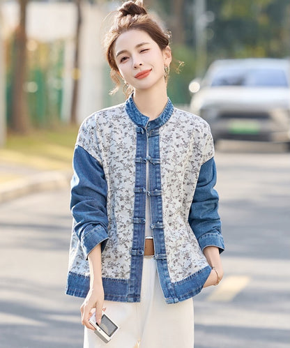 Indigo Garden Cheongsam Jacket