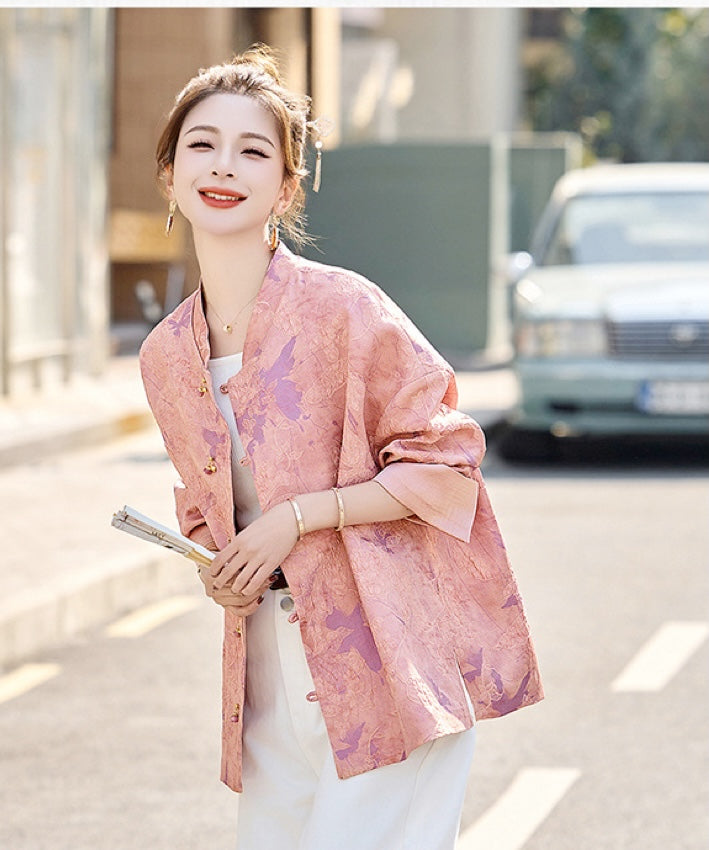 Ying's Pink Cheongsam Oriental Jacket Top