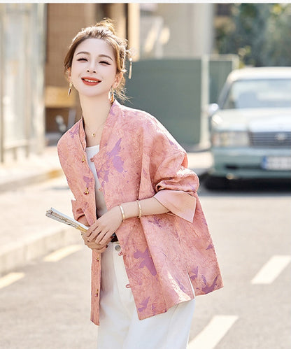 Ying's Pink Cheongsam Oriental Jacket Top