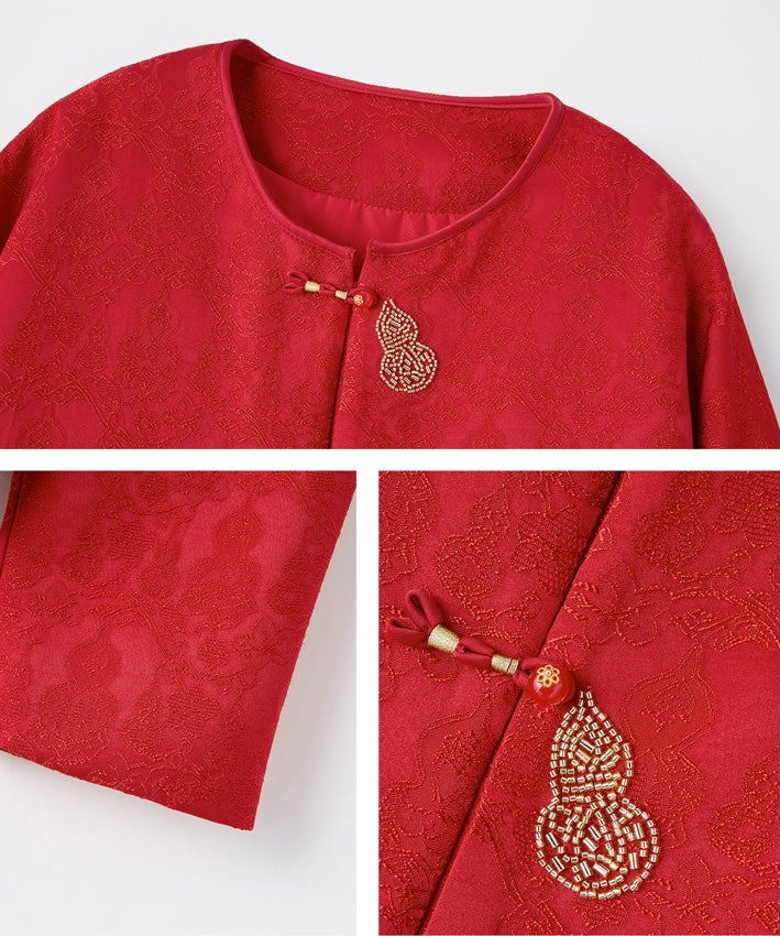 Red Peony Cheongsam Jacket