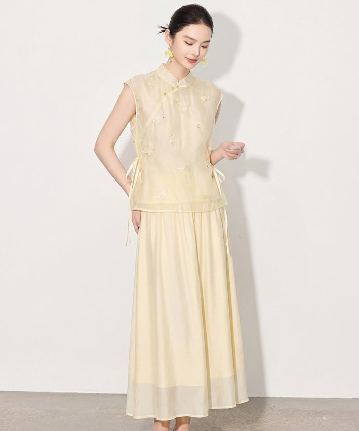 Rayna Cheongsam Top & Skirt Set