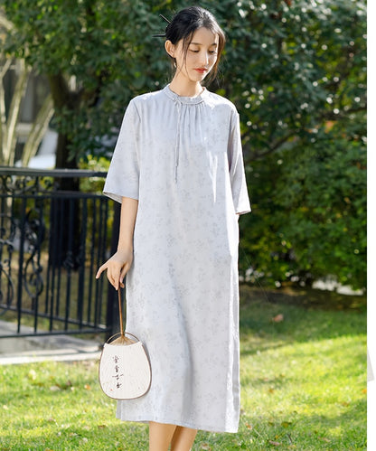 Cloud Whisper Cheongsam Dress