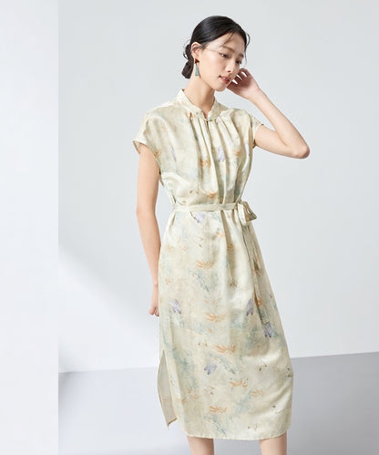 Robe Cheongsam en mélange de soie Lady Willow