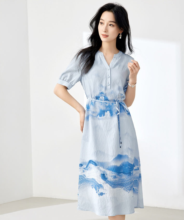 Aurelia Waterprint Midi Dress