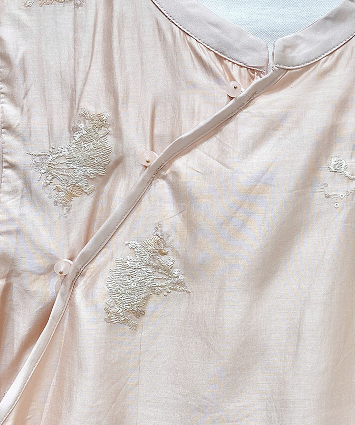 Elise Blush Cheongsam Top Bottom Set
