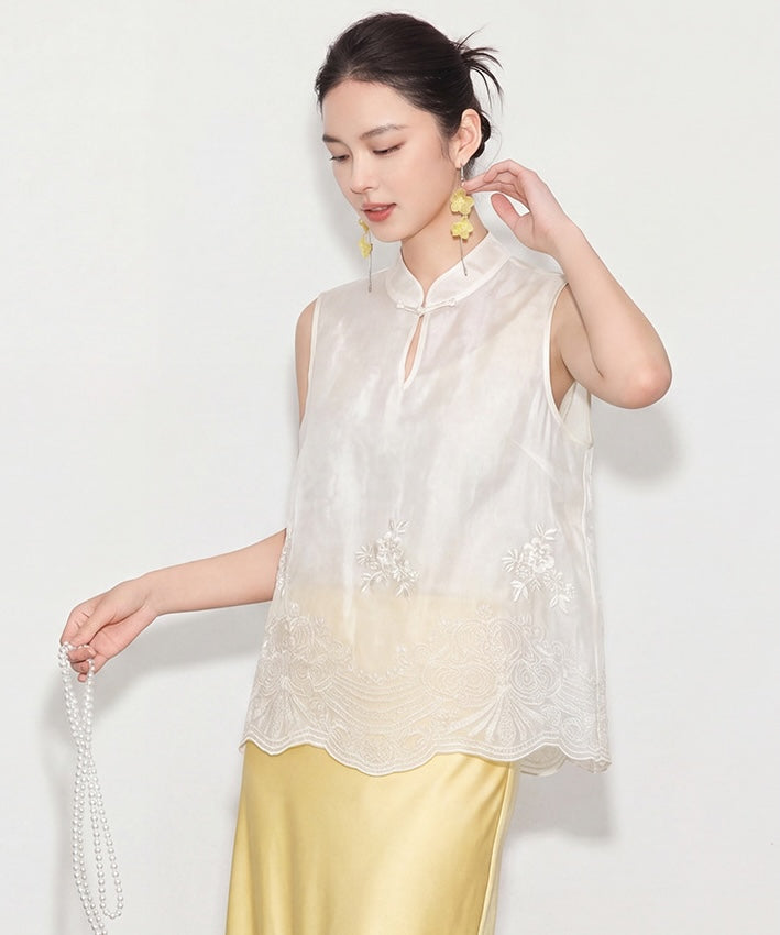 Racie Embroidered Cheongsam Top