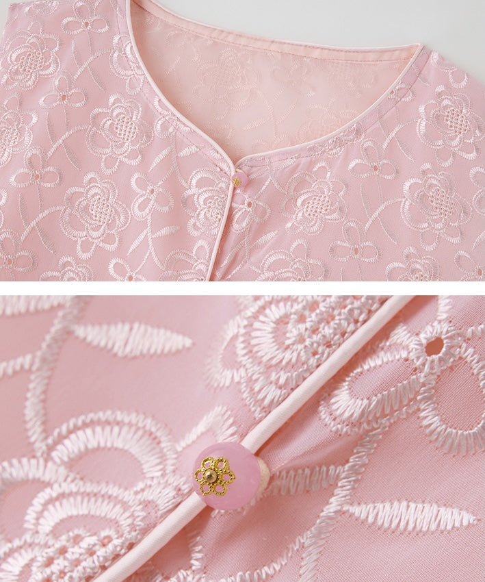 Rosé Whisper Two-Piece Cheongsam Set