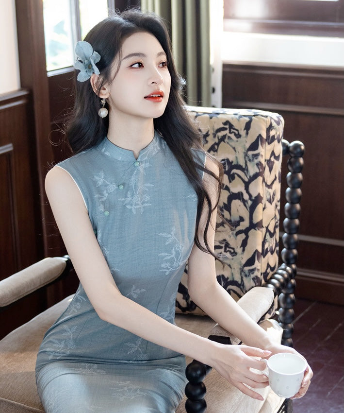 Miss Yulan's Blue Cheongsam