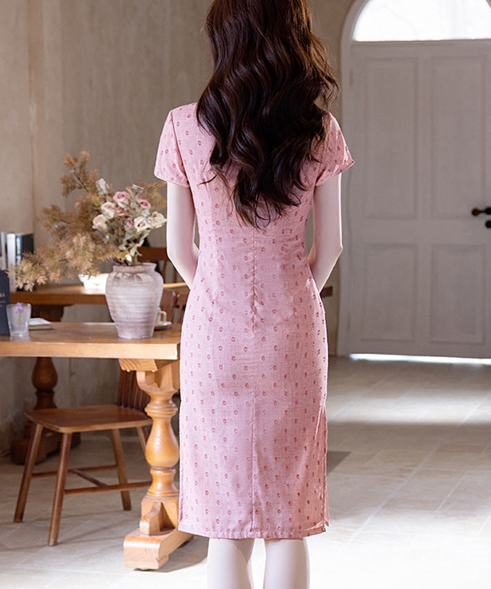 The Sweet Pink Polka Cheongsam
