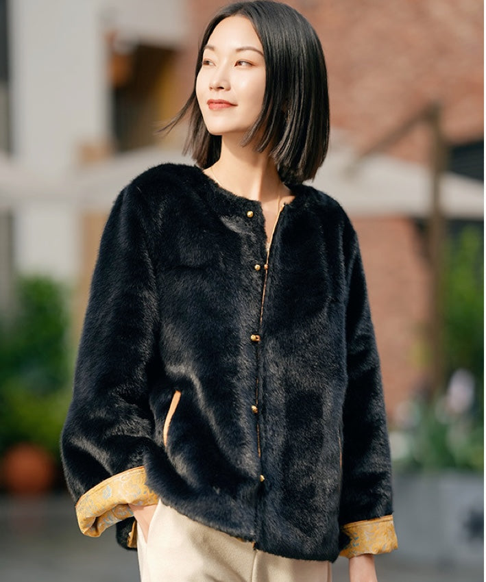 Golden Court Brocade Winter Cheongsam Jacket