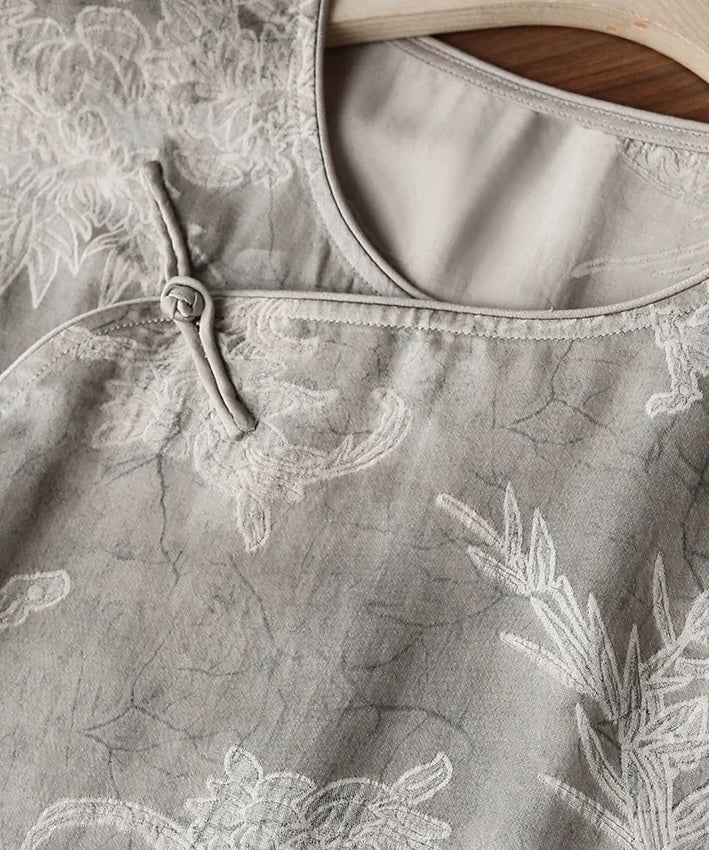 Top alla coreana in jacquard rosa
