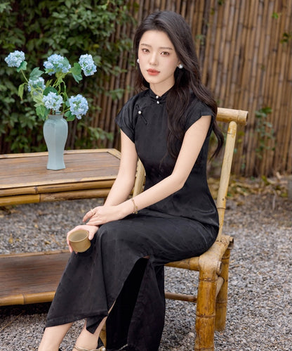 Ebony Lattice Cheongsam