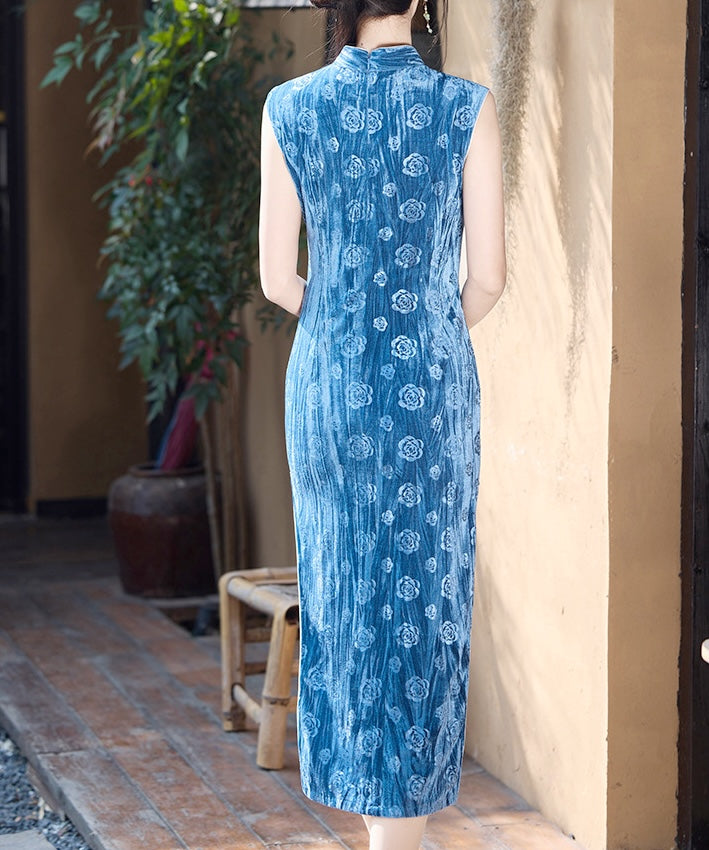 Belle Blue Rose Cheongsam